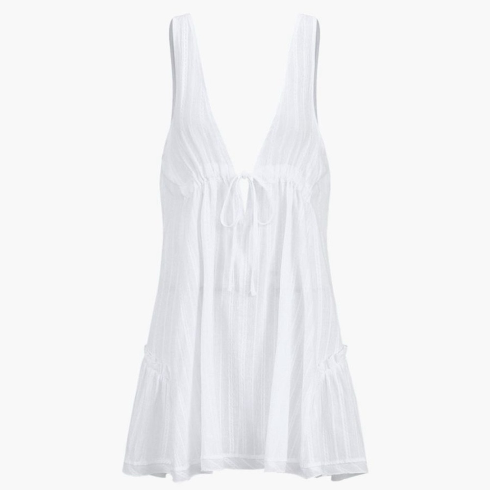 White linen dress